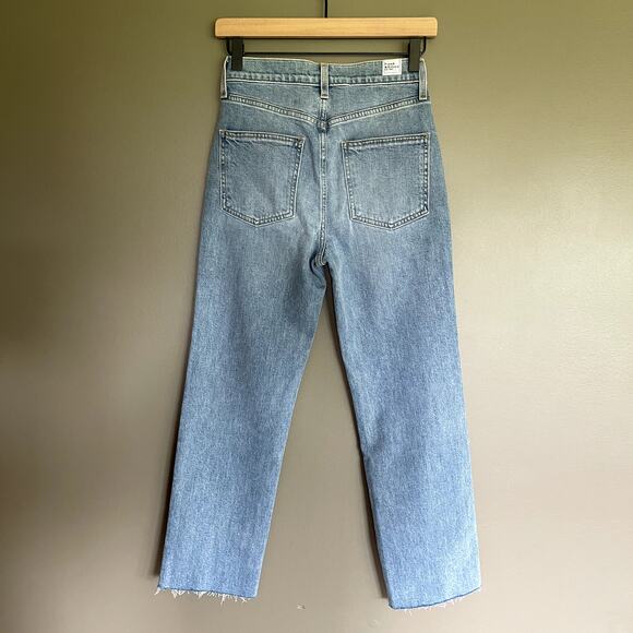 NWOT FRANK & EILEEN MONAGHAN Mom Jean Size 25 Blue Denim High Waist Straight Leg - Picture 12 of 16